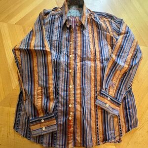 Robert Graham Multicolor Striped Men's Dress Shirt